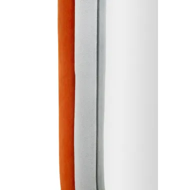 Lustro ścienne Antony Welurowe Pomarańczowo/Mix 60x4x90 cm (wymiary lustra 44,5x74,5 cm)